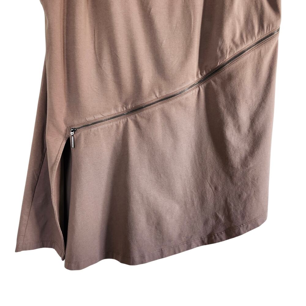 H by Halston Taupe Lagenlook Asymmetrical Tunic Top Size X-Large - Picture 4 of 10